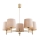 Argon 2105 - Chandelier on a pole PONTE 5xE27/15W/230V brass/beige