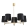 Argon 2107 - Chandelier on a pole PONTE 5xE27/15W/230V brass/black