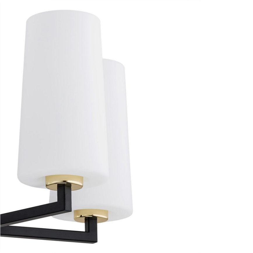 Argon 2114 - Chandelier on a pole CAMELOT PLUS 5xE27/15W/230V black/white/gold