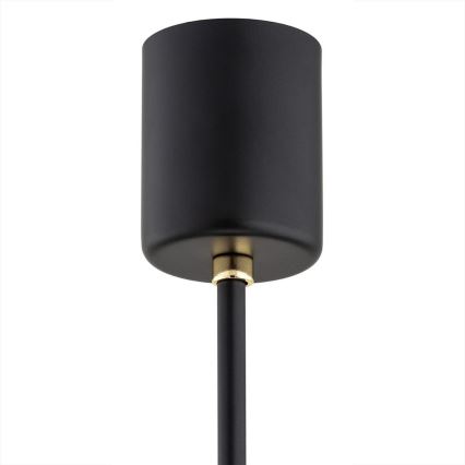 Argon 2114 - Chandelier on a pole CAMELOT PLUS 5xE27/15W/230V black/white/gold