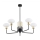 Argon 2128 - Chandelier on a pole RAVELLO 5xE14/15W/230V black/gold