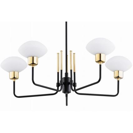 Argon 2128 - Chandelier on a pole RAVELLO 5xE14/15W/230V black/gold