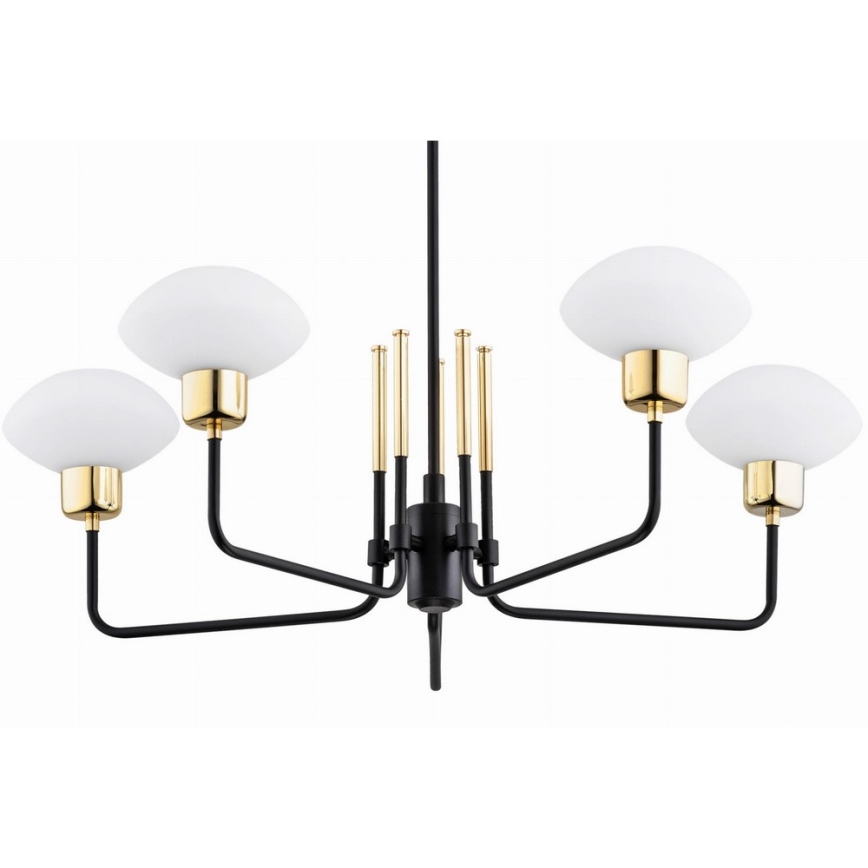 Argon 2128 - Chandelier on a pole RAVELLO 5xE14/15W/230V black/gold