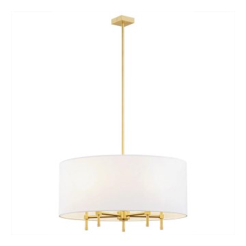 Argon 2132 - Chandelier on a string ABBANO 5xE14/7W/230V brass/white