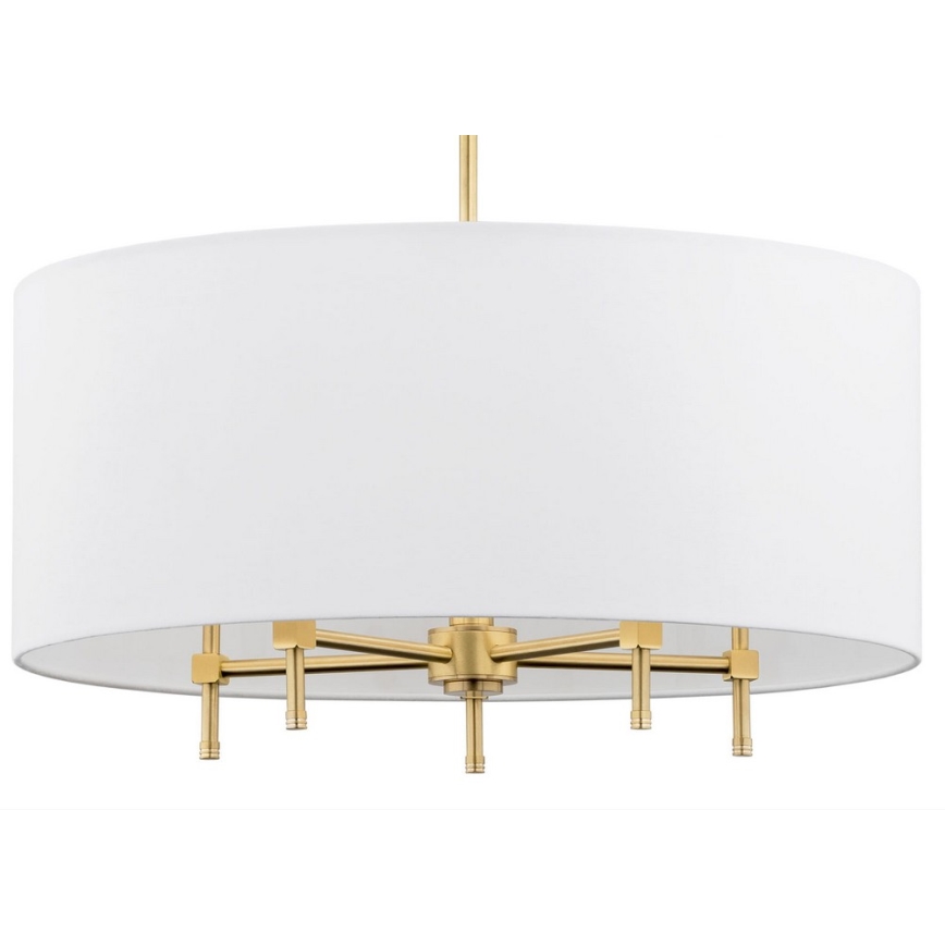 Argon 2132 - Chandelier on a string ABBANO 5xE14/7W/230V brass/white