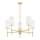 Argon 2134 - Chandelier on a pole ABRUZZO 5xE14/15W/230V brass/white