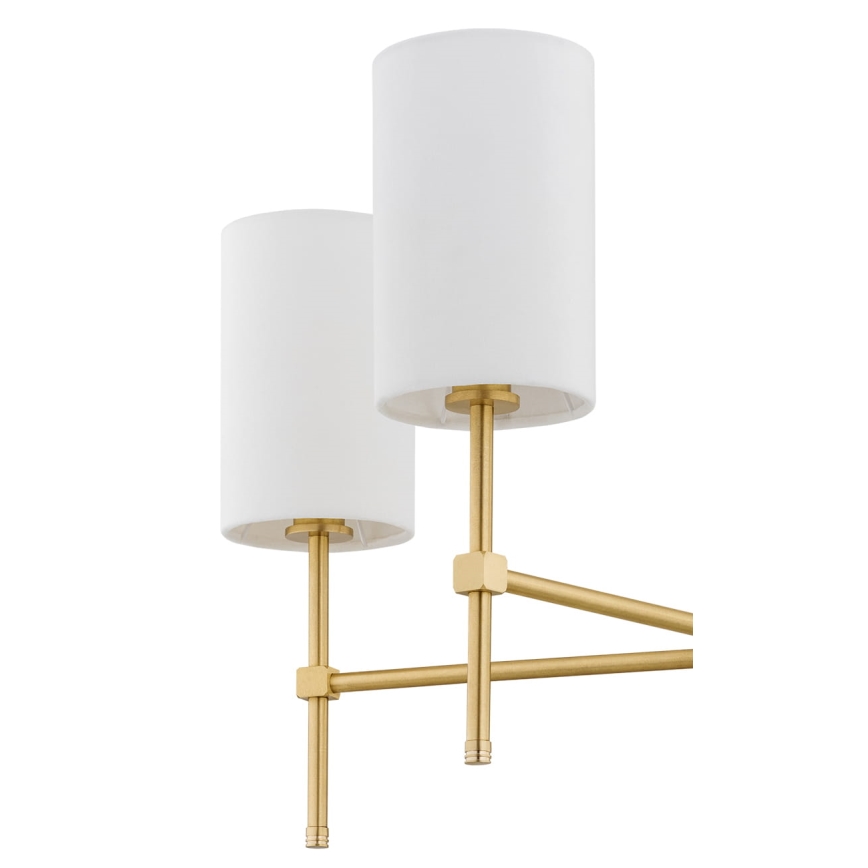Argon 2134 - Chandelier on a pole ABRUZZO 5xE14/15W/230V brass/white