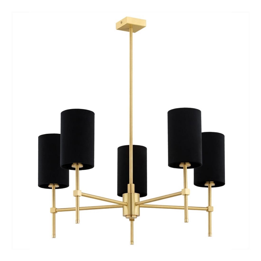 Argon 2135 - Chandelier on a pole ABRUZZO 5xE14/7W/230V brass/black