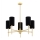 Argon 2135 - Chandelier on a pole ABRUZZO 5xE14/7W/230V brass/black