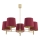 Argon 2169 - Chandelier on a pole PONTE PLUS 5xE27/15W/230V red