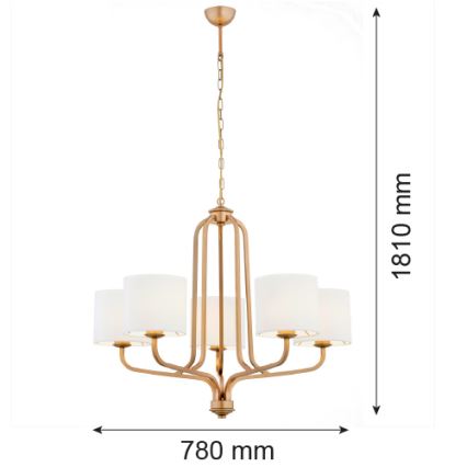 Argon 2172 - Chandelier on a chain MARANELLO 5xE27/15W/230V