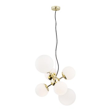 Argon 2532 - Chandelier on a string SATELITE 6xE27/15W/230V gold