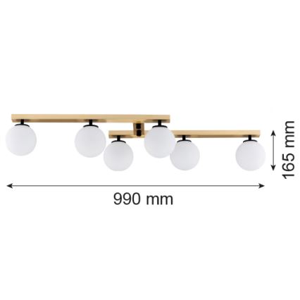 Argon 2544 - Surface-mounted chandelier FREEMONT 6xE14/7W/230V