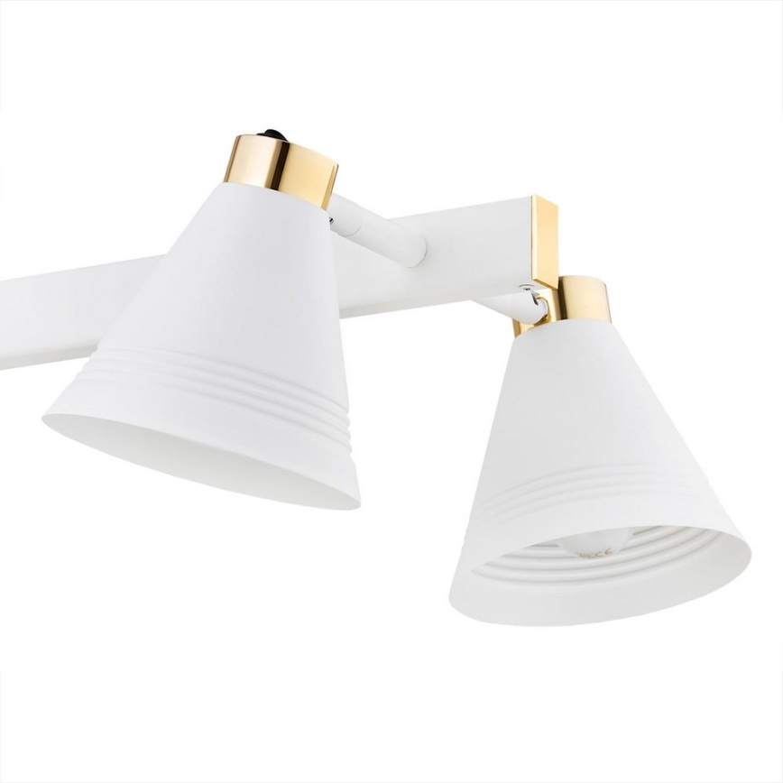 Argon 2551 - Chandelier on a pole AVALONE 6xE27/15W/230V white/gold