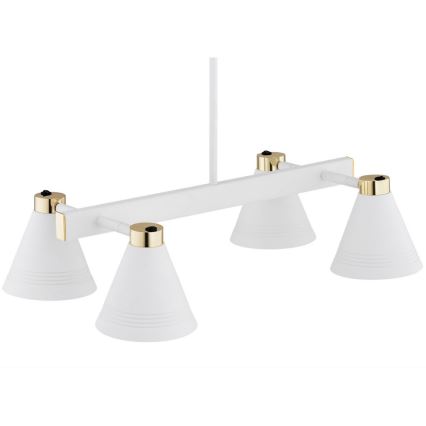 Argon 2551 - Chandelier on a pole AVALONE 6xE27/15W/230V white/gold