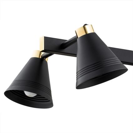 Argon 2552 - Chandelier on a pole AVALONE 6xE27/15W/230V black/gold