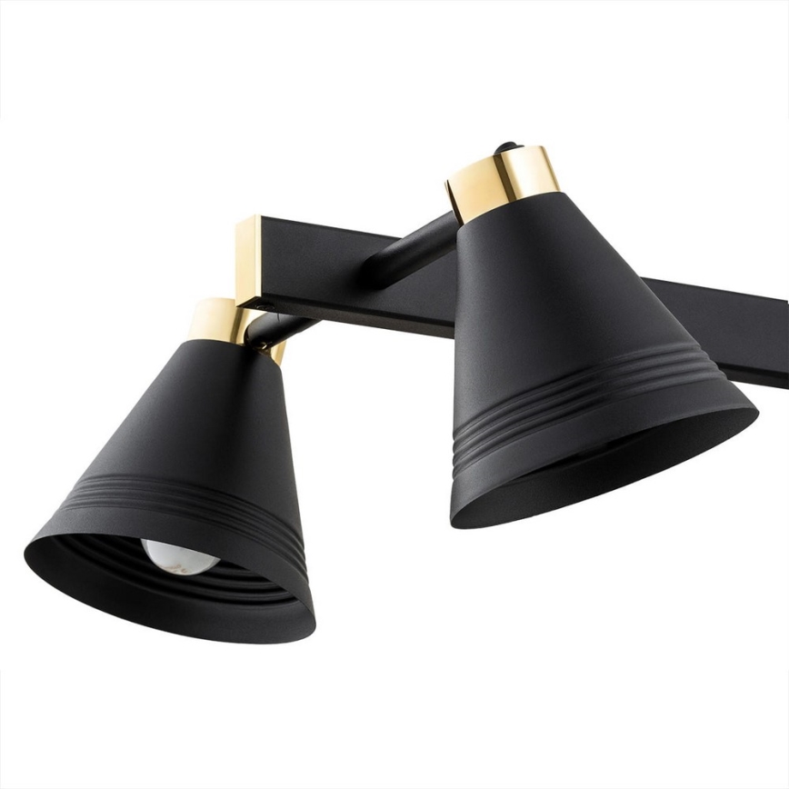 Argon 2552 - Chandelier on a pole AVALONE 6xE27/15W/230V black/gold