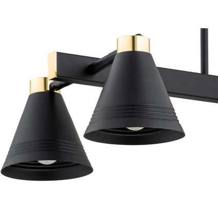 Argon 2552 - Chandelier on a pole AVALONE 6xE27/15W/230V black/gold
