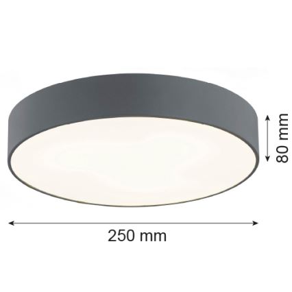 Argon 3080 - Ceiling light DARLING 2xE27/15W/230V d. 25 cm grey