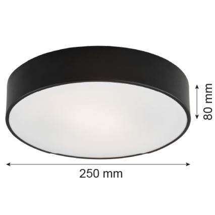 Argon 3081 - Ceiling light DARLING 2xE27/15W/230V d. 25 cm black