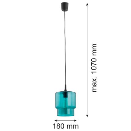 Argon 3271 - Chandelier on a string NEWA 1xE27/15W/230V turquoise