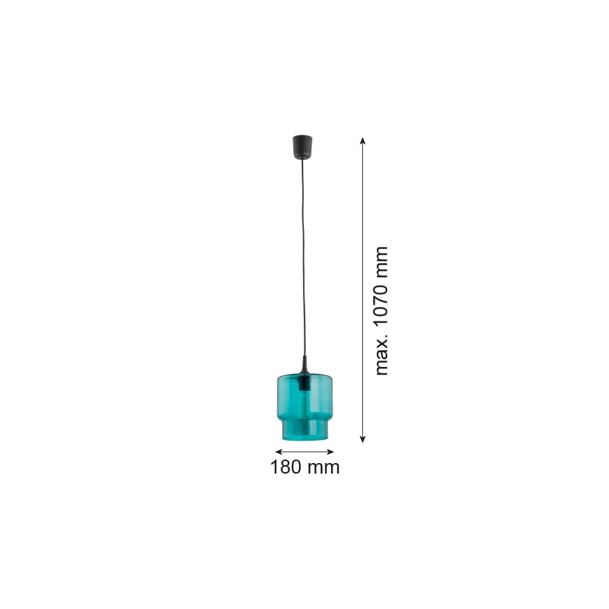 Argon 3271 - Chandelier on a string NEWA 1xE27/15W/230V turquoise