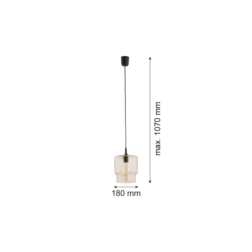 Argon 3273 - Chandelier on a string NEWA 1xE27/15W/230V beige