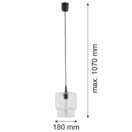 Argon 3275 - Chandelier on a string NEWA 1xE27/15W/230V transparent