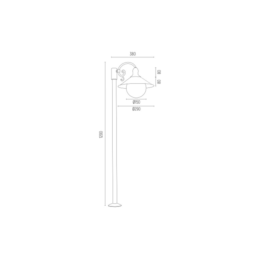 Argon 3284 - Outdoor lamp ERBA BIS 1xE27/15W/230V