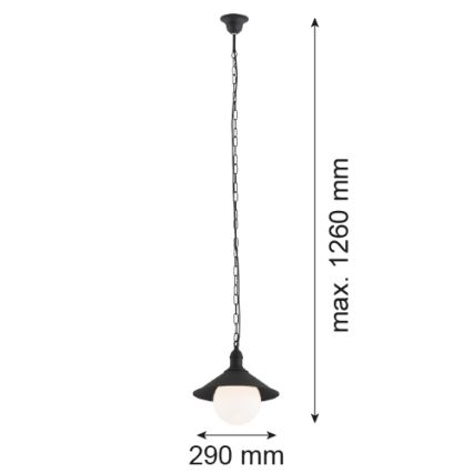 Argon 3285 - Outdoor chandelier ERBA BIS 1xE27/60W/230V