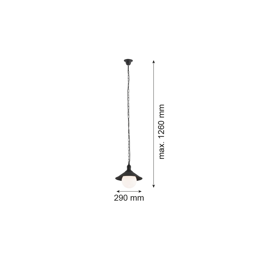 Argon 3285 - Outdoor chandelier ERBA BIS 1xE27/60W/230V