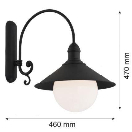 Argon 3286 - Wall light ERBA BIS 1xE27/60W/230V