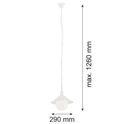Argon 3296 - Outdoor chandelier ERBA BIS 1xE27/60W/230V