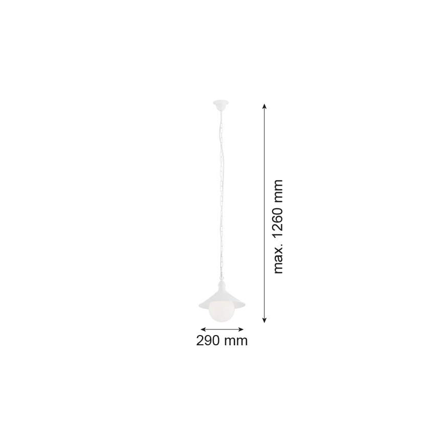 Argon 3296 - Outdoor chandelier ERBA BIS 1xE27/60W/230V