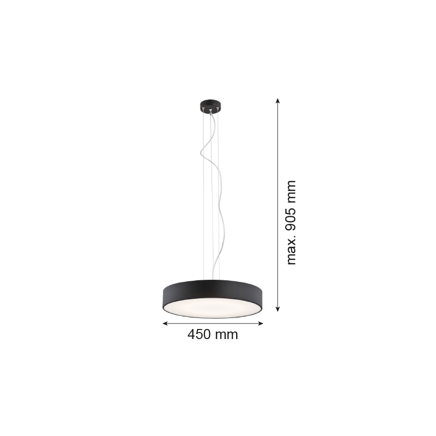 Argon 3352 - DARLING LED chandelier/35W/230V Ø 45 cm black