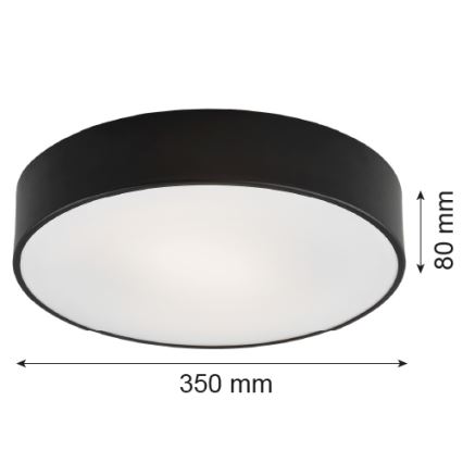 Argon 3570  - LED Ceiling light DARLING LED/25W/230V d. 35 cm black