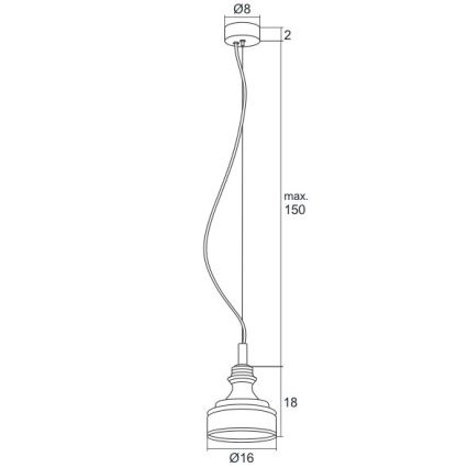 Argon 3795 - LED Chandelier on a string TULUZA LED/5W/230V