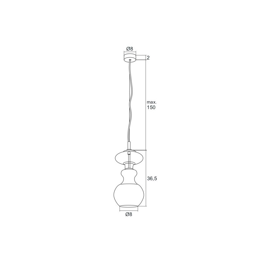 Argon 3800 - LED Chandelier on a string MODENA LED/8W/230V