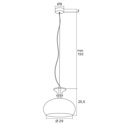 Argon 3805 - LED Chandelier on a string  GROSSETO LED/8W/230V