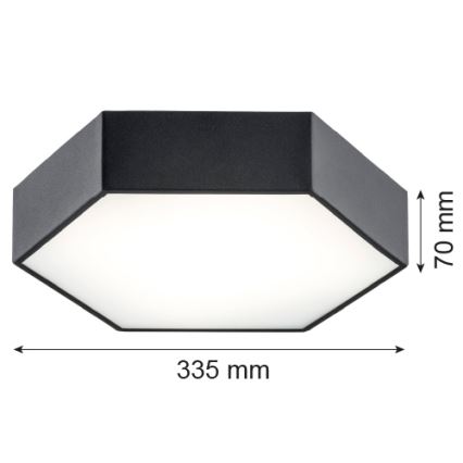 Argon 3823 - LED Ceiling light ARIZONA LED/22,5W/230V black