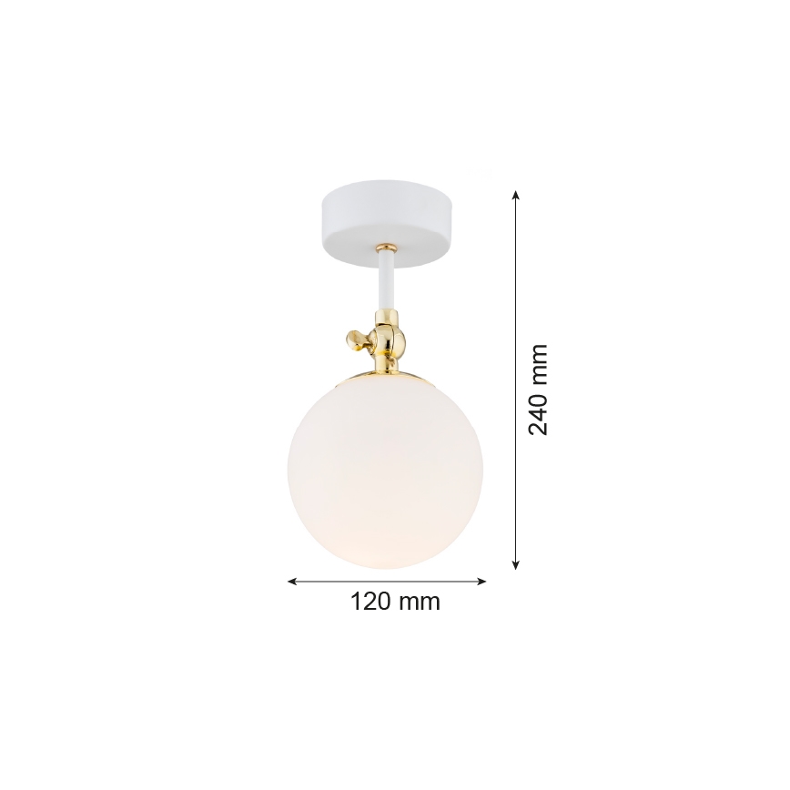 Argon 4002 - LATINA bathroom surface-mounted ceiling light 1xE14/7W/230V IP44 white/gold