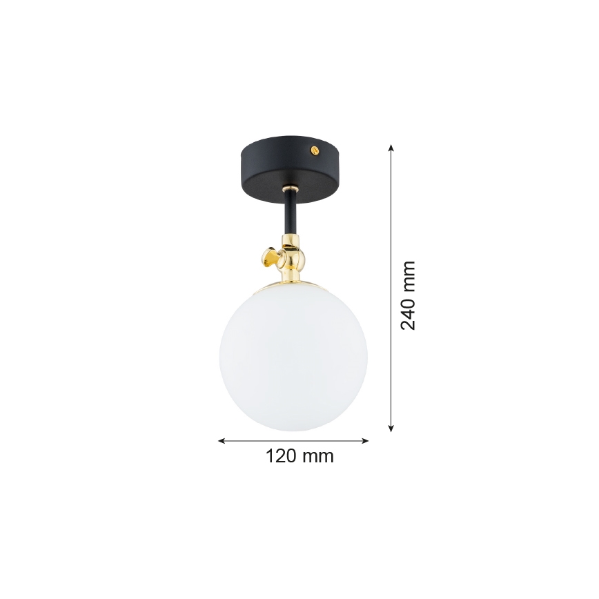Argon 4003 - Bathroom surface-mounted chandelier LATINA 1xE14/7W/230V IP44 black/brass