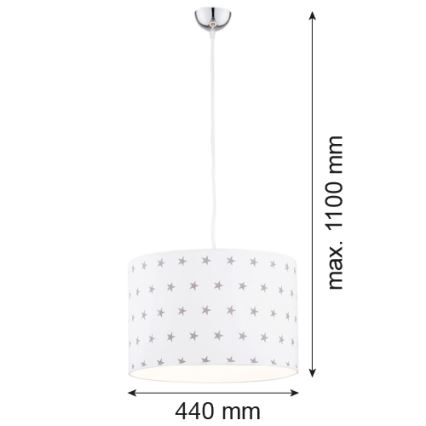 Argon 4133 - Chandelier on a string MAGIC 1xE27/15W/230V white