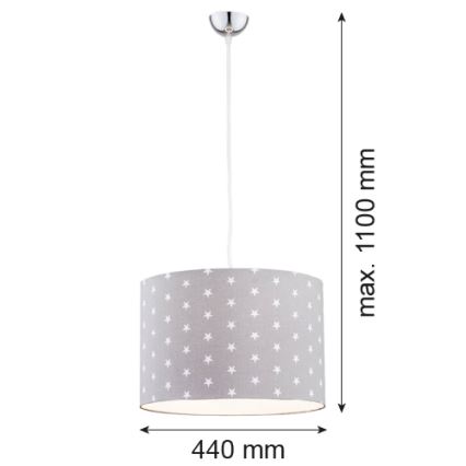 Argon 4134 - Chandelier on a string MAGIC 1xE27/15W/230V grey/white