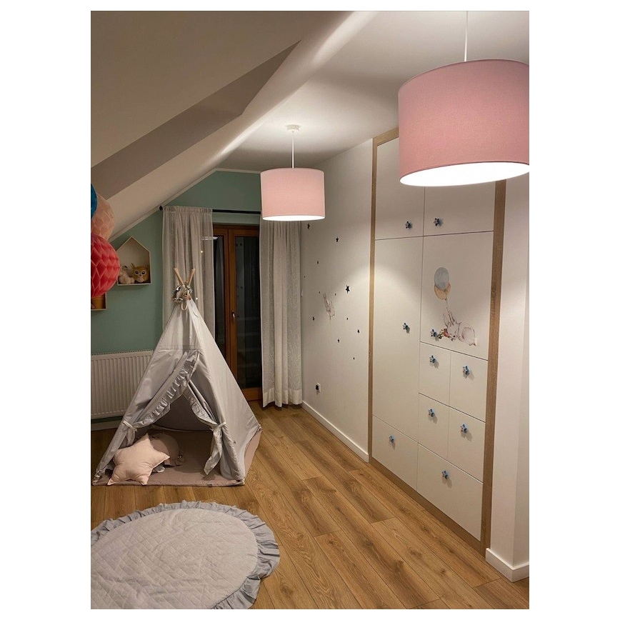 Argon 4136 - Chandelier on a string MAGIC 1xE27/15W/230V pink