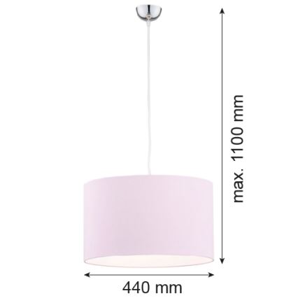Argon 4136 - Chandelier on a string MAGIC 1xE27/15W/230V pink