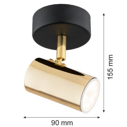 Argon 4208 - Ceiling spotlight LAGOS 1xGU10/5W/230V brass/black