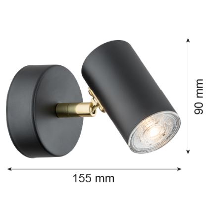 Argon 4210 - Ceiling spotlight LAGOS 1xGU10/5W/230V black/brass
