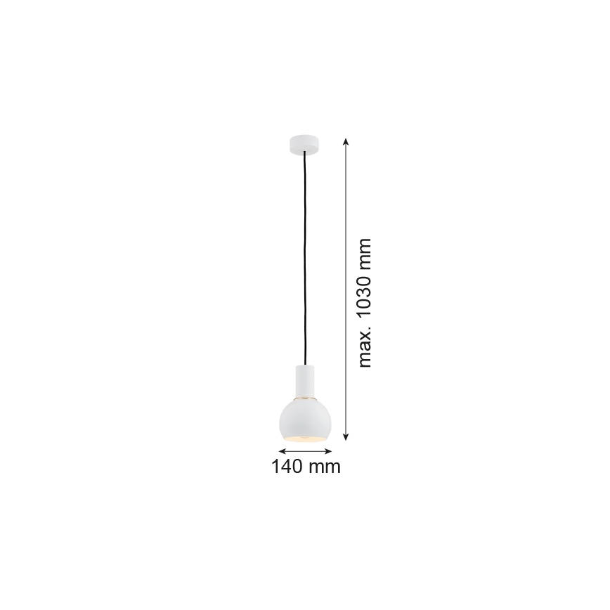 Argon 4215 - Chandelier on a string SINES 1xE27/15W/230V d. 14 cm white