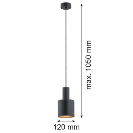 Argon 4219 - Chandelier on a string SINES 1xE27/15W/230V d. 12 cm black